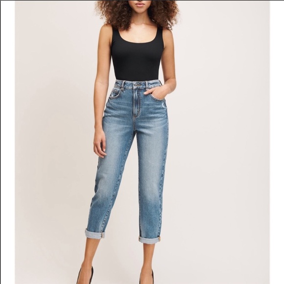 Ultra high rise boyfriend jeans